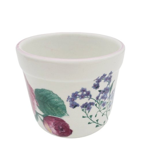 R.B. Bernarda Portugal Small‎ Flower Pot Ceramic Floral 3.5" Herb Garden Plant - Picture 4 of 6